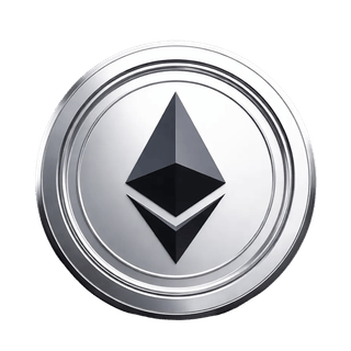 以太坊 ETH 加密貨幣硬幣浮動圖形元素